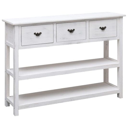 Skänk Vit 108x30x76 cm massivt kejsarträ