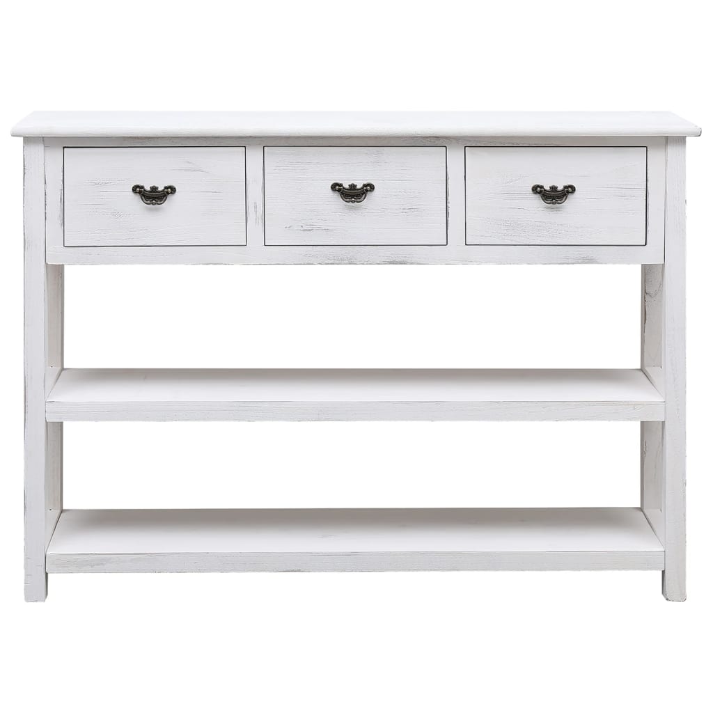 Skänk Vit 108x30x76 cm massivt kejsarträ