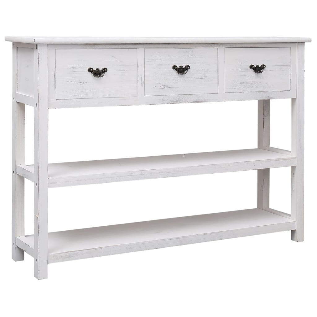 Skänk Vit 108x30x76 cm massivt kejsarträ