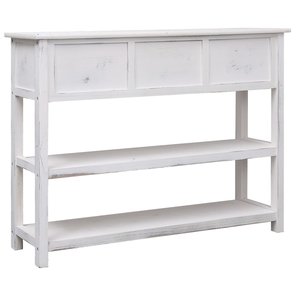 Skänk Vit 108x30x76 cm massivt kejsarträ