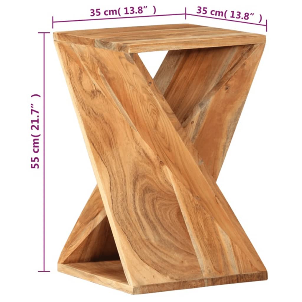 Sidobord Trä 35x35x55 cm massivt akaciaträ