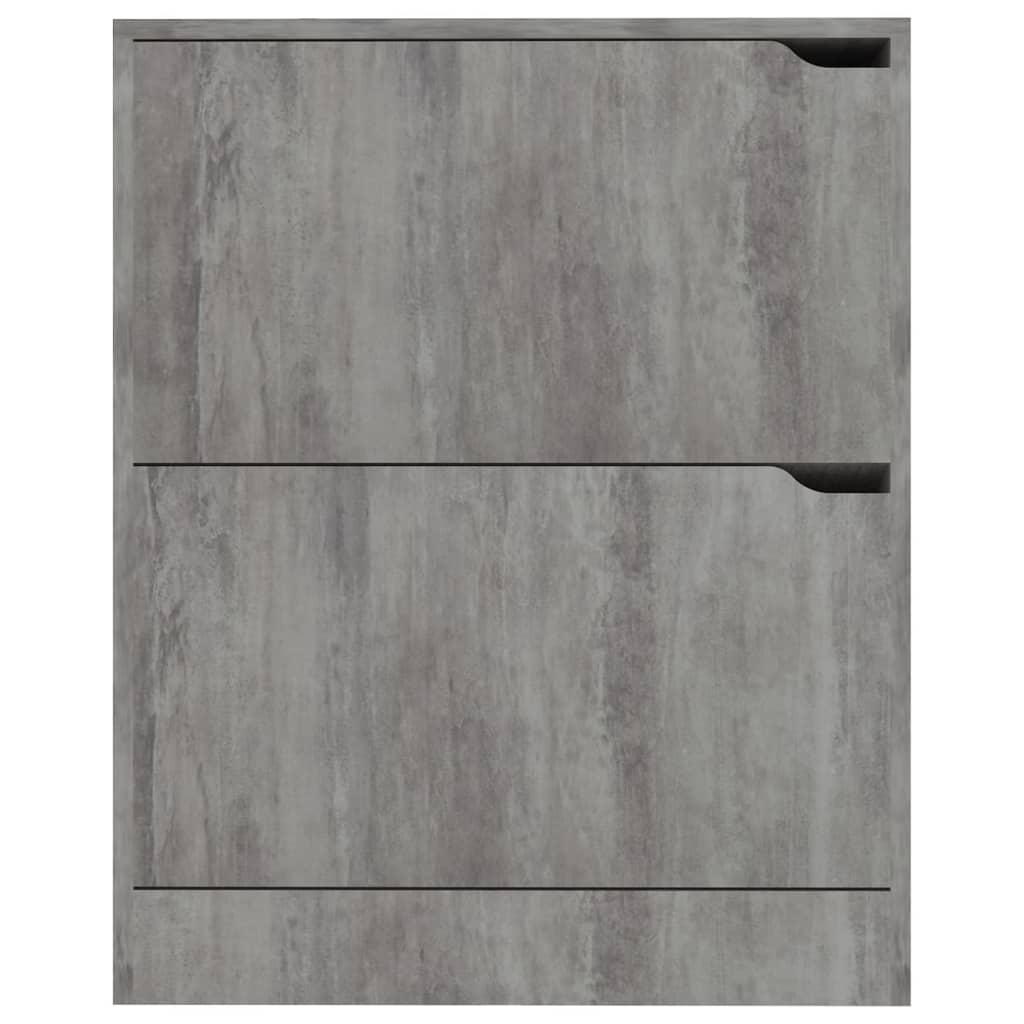 Skoställ Betonggrå Skoskåp med 2 dörrar 59x24x74 cm