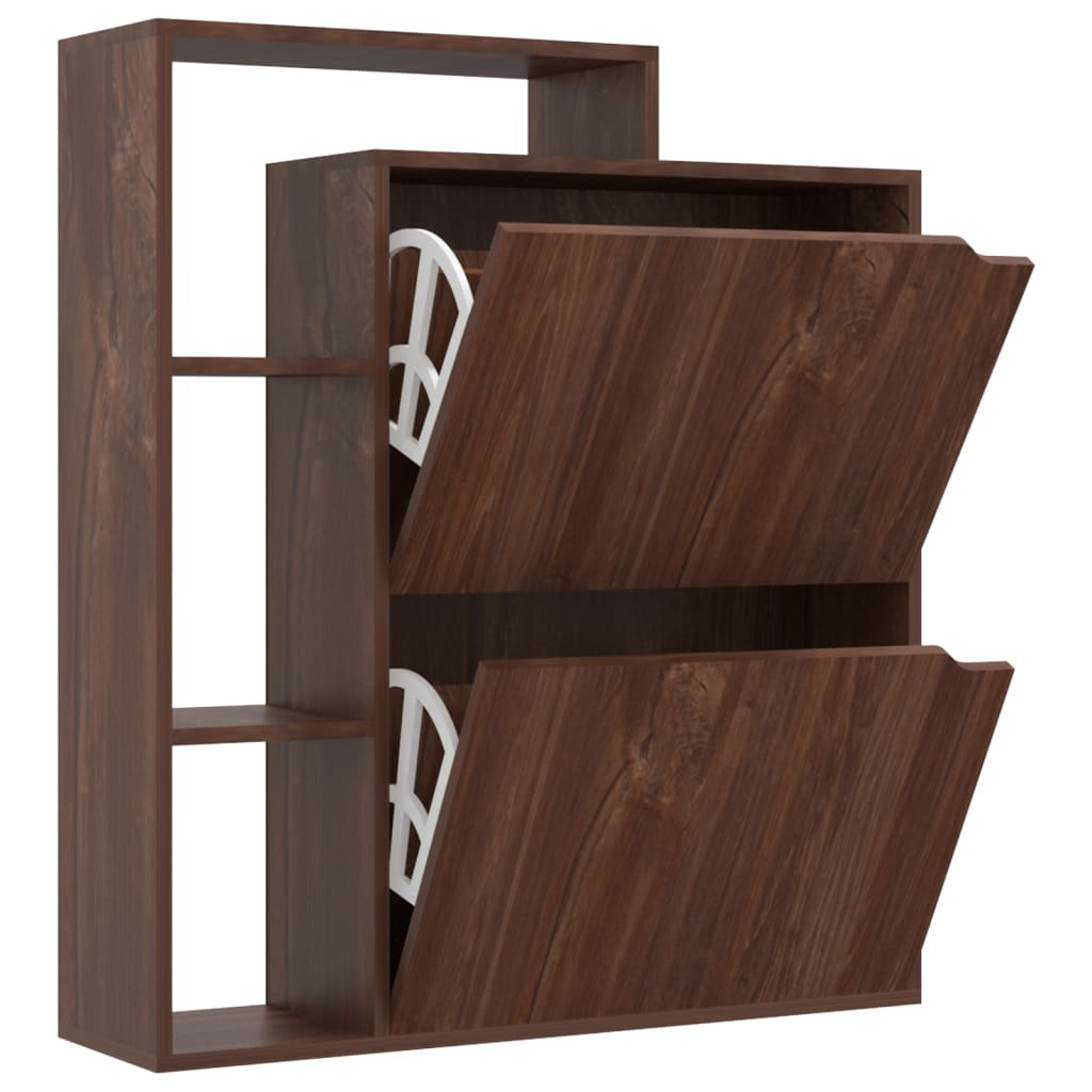 Skoställ Brun Ek Skoskåp 79,5x24x90,5 cm