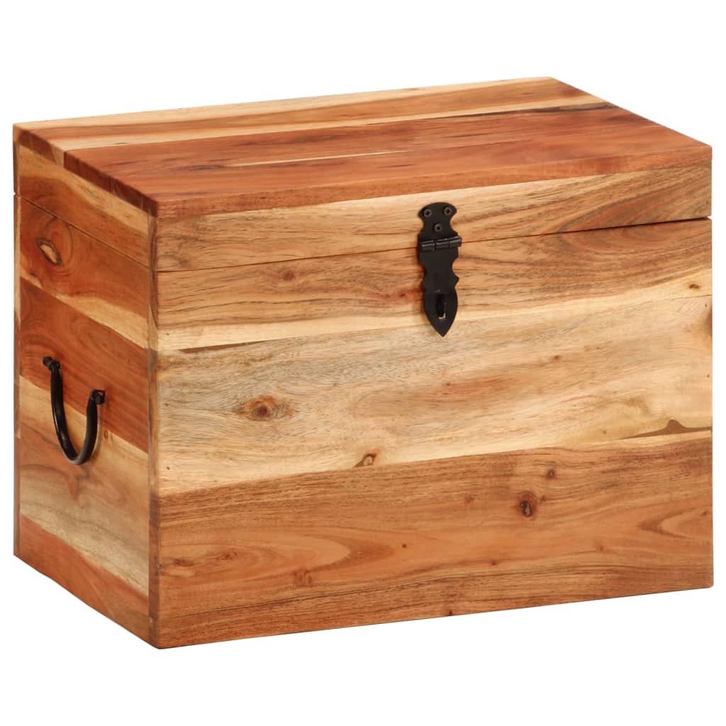Förvaringsbänk Förvaringslåda 39x28x31 cm massivt akaciaträ
