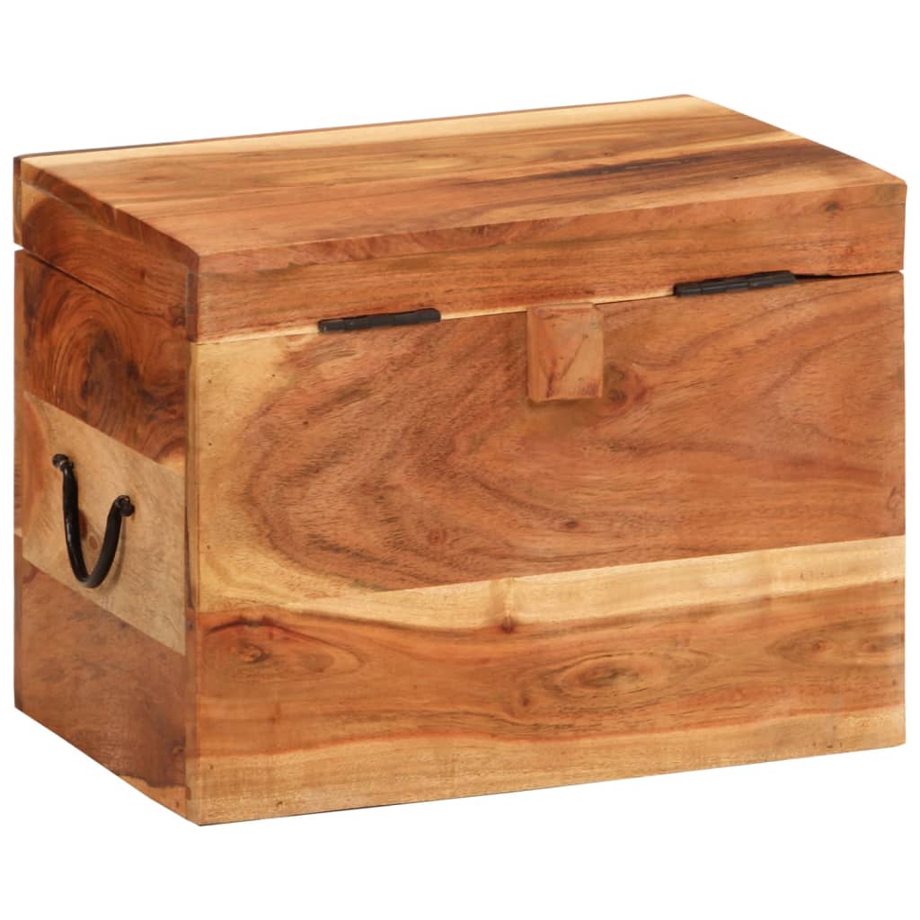 Förvaringsbänk Förvaringslåda 39x28x31 cm massivt akaciaträ