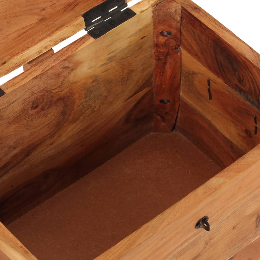 Förvaringsbänk Förvaringslåda 39x28x31 cm massivt akaciaträ