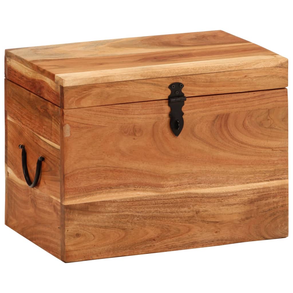 Förvaringsbänk Förvaringslåda 39x28x31 cm massivt akaciaträ