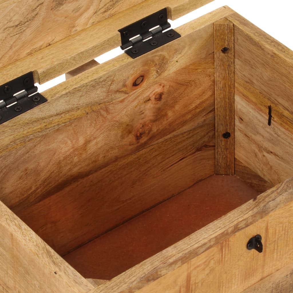 Förvaringskista 39x28x31 cm massivt mangoträ