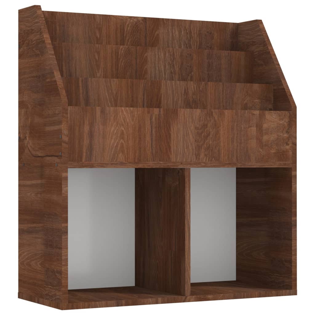 Tidskriftshållare för barn Brun Ek 71x30x78,5 cm