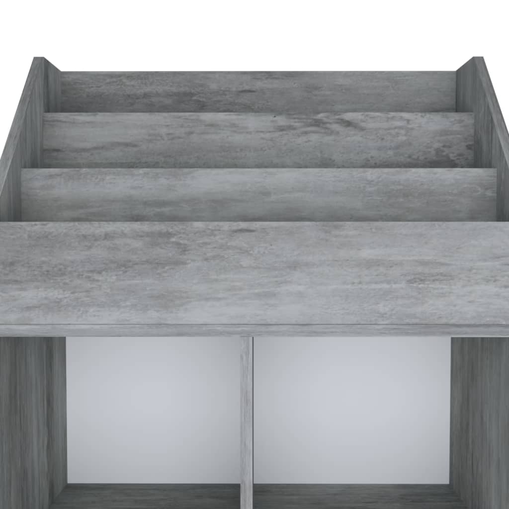 Tidskriftshållare för barn Betonggrå 71x30x114 cm