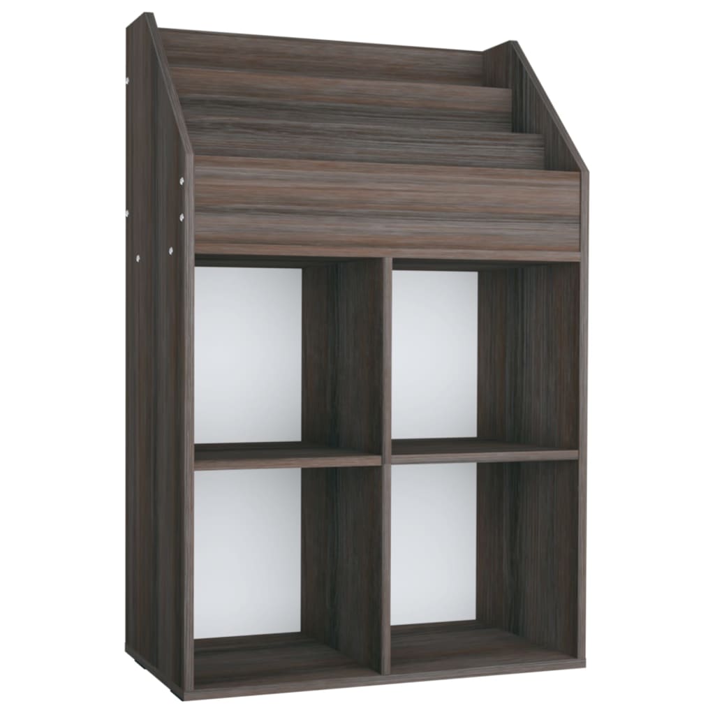 Tidskriftshållare för barn Grå 71x30x114 cm