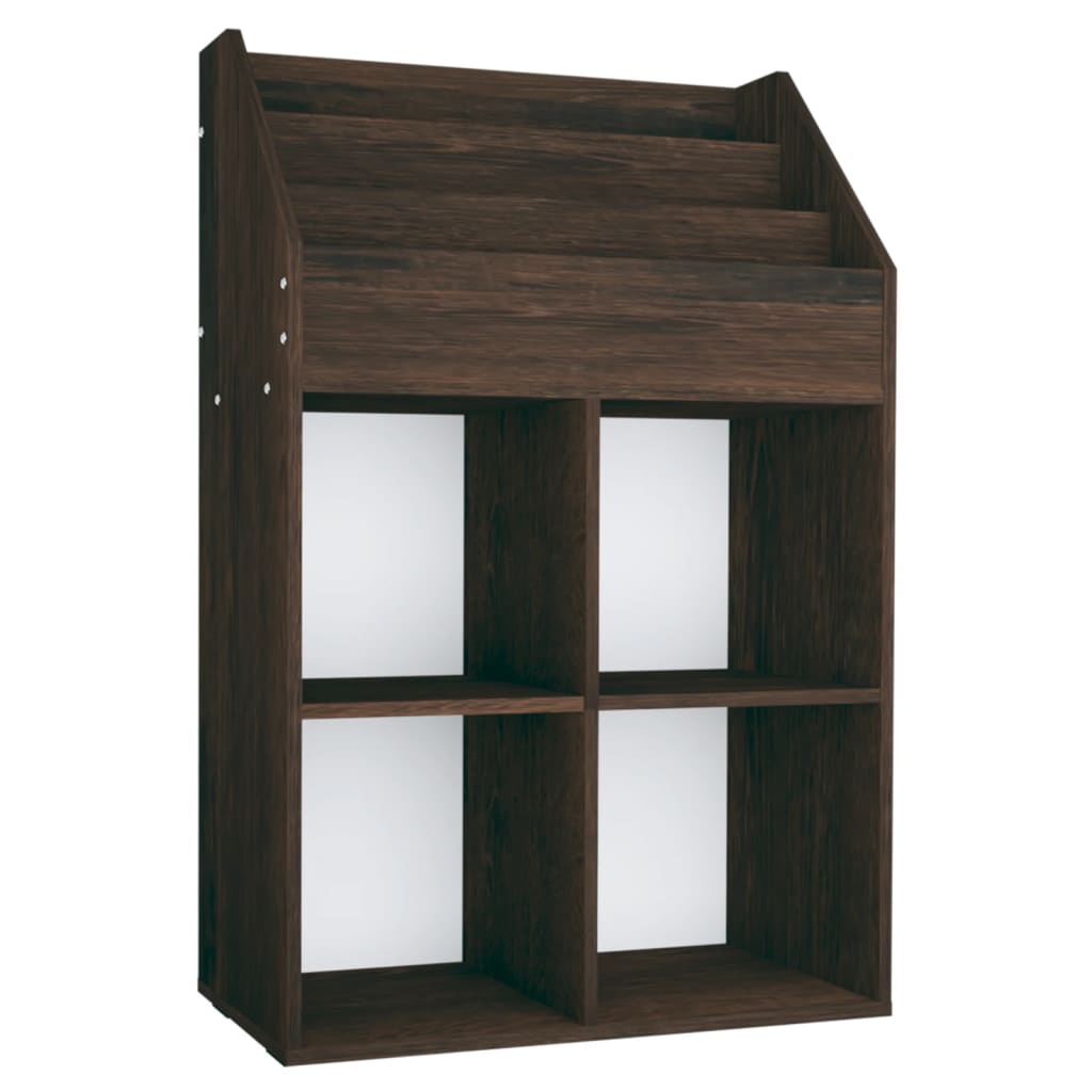 Tidskriftshållare för barn rökig Ek 71x30x114 cm