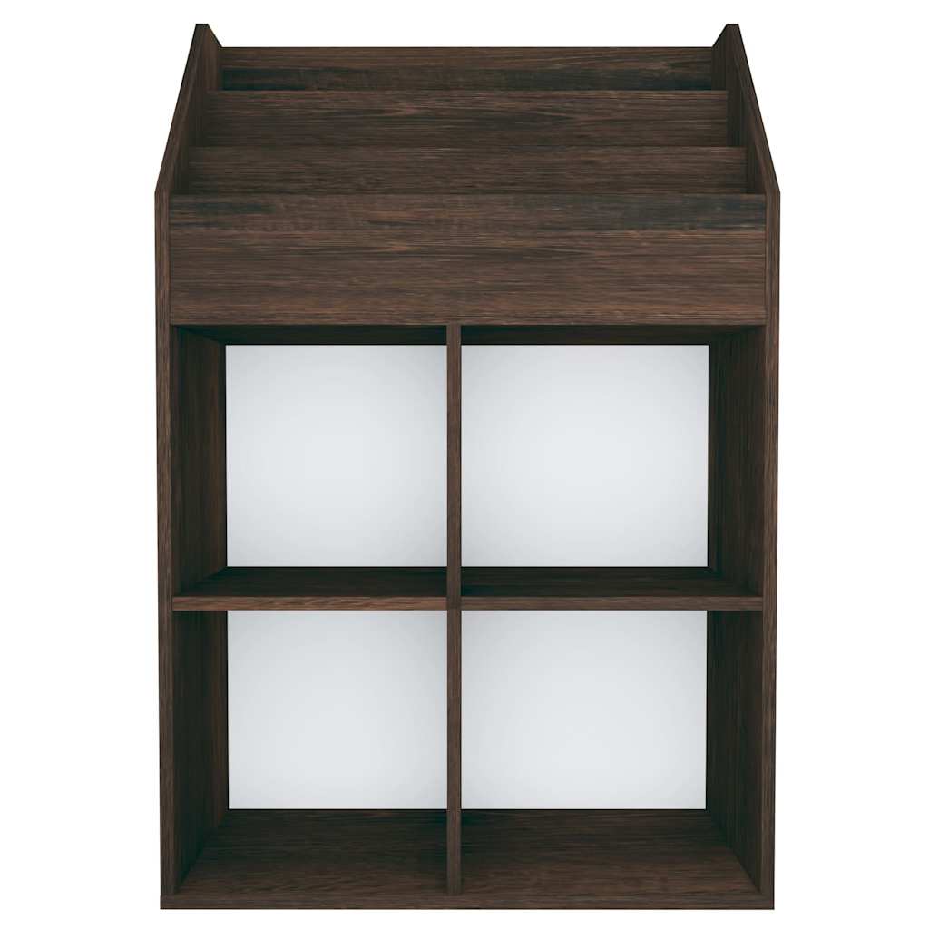 Tidskriftshållare för barn rökig Ek 71x30x114 cm