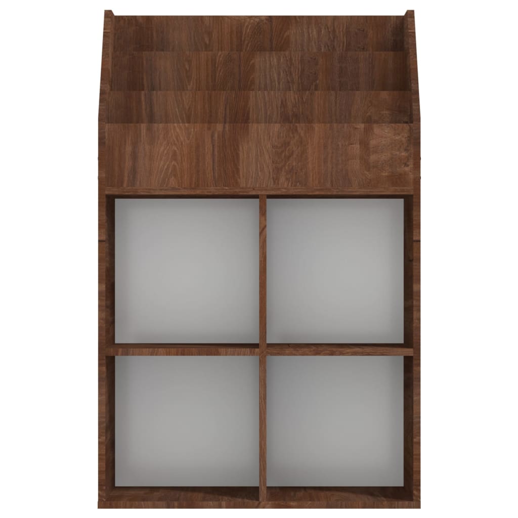 Tidskriftshållare för barn Brun Ek 71x30x114 cm