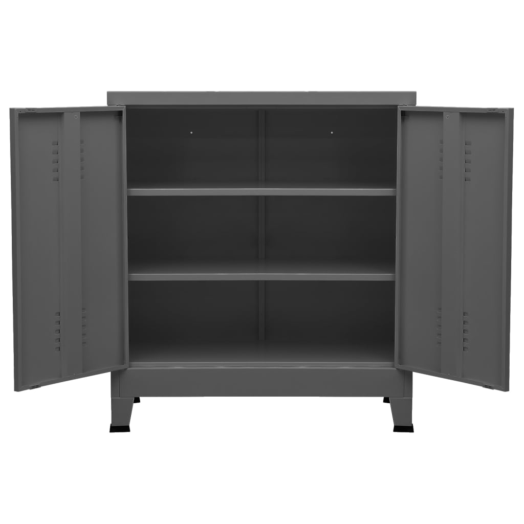 Skåp DIV. antracit 90x40x100 cm stål