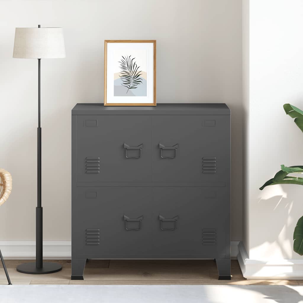 Skåp DIV. antracit 75x40x80 cm stål