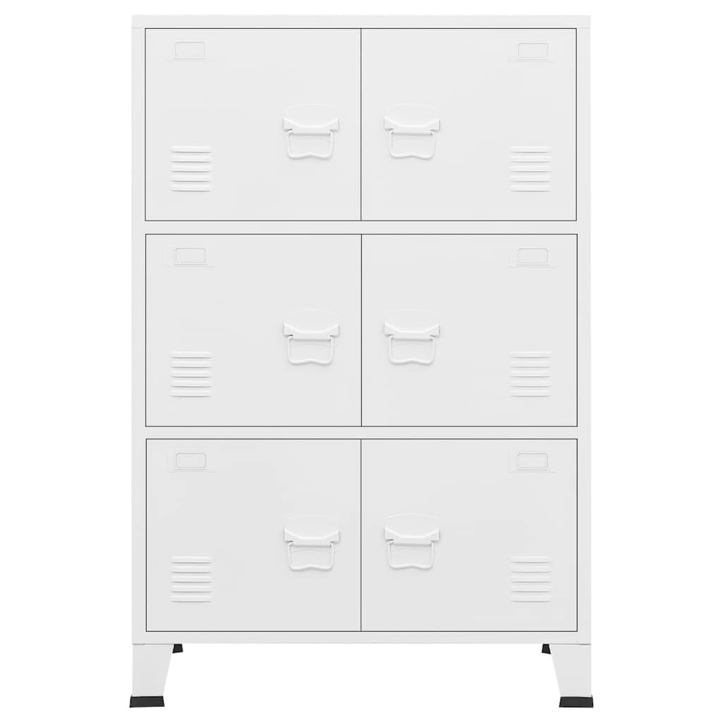 Skåp DIV. Vit 75x40x115 cm metall
