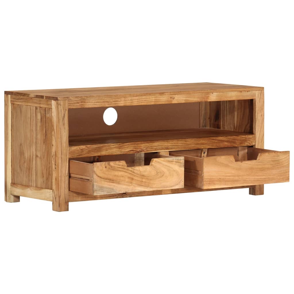 Tv-bänk 88x35x40 cm massiv akaciaträ