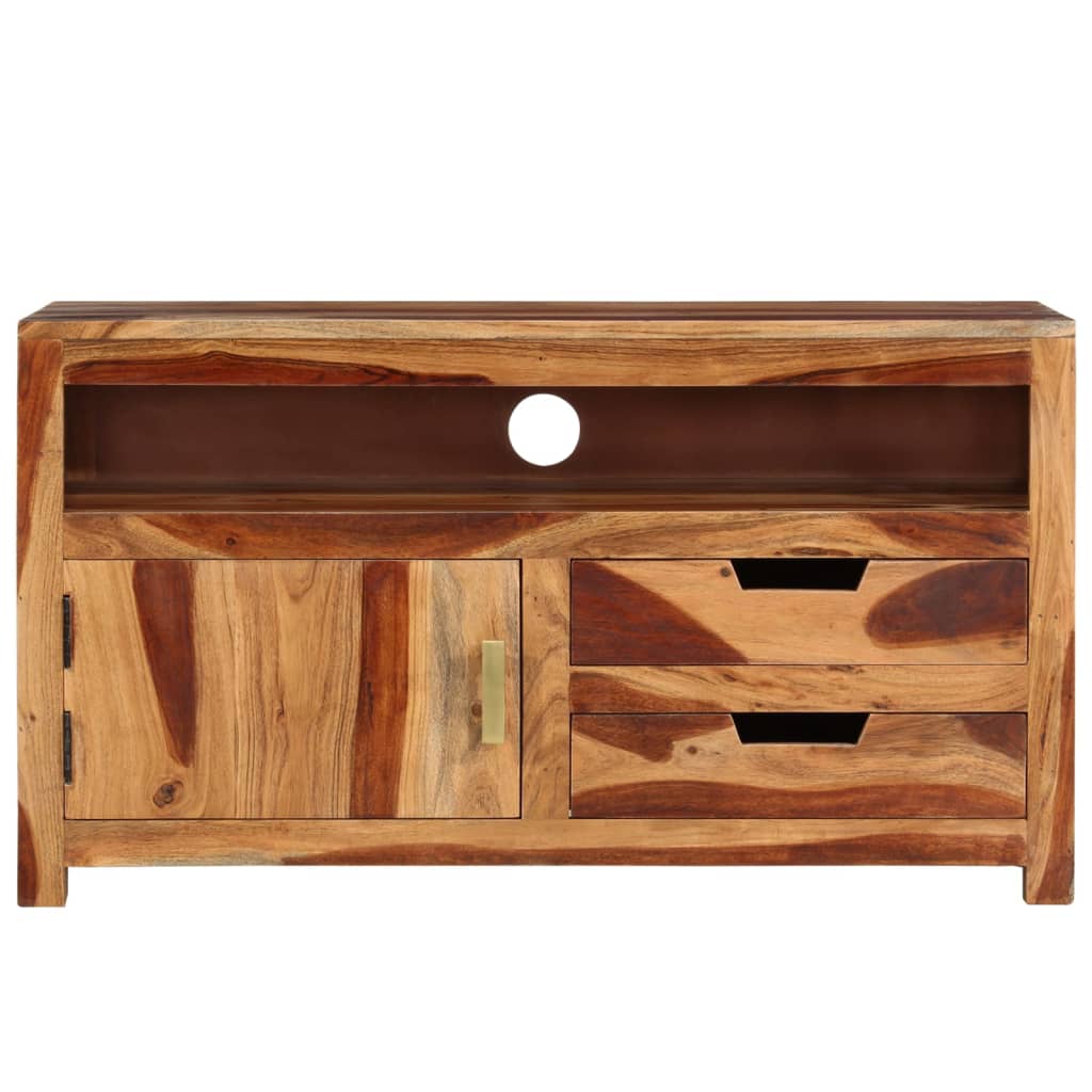 Tv-bänk 90x34,5x50 cm massivt akaciaträ