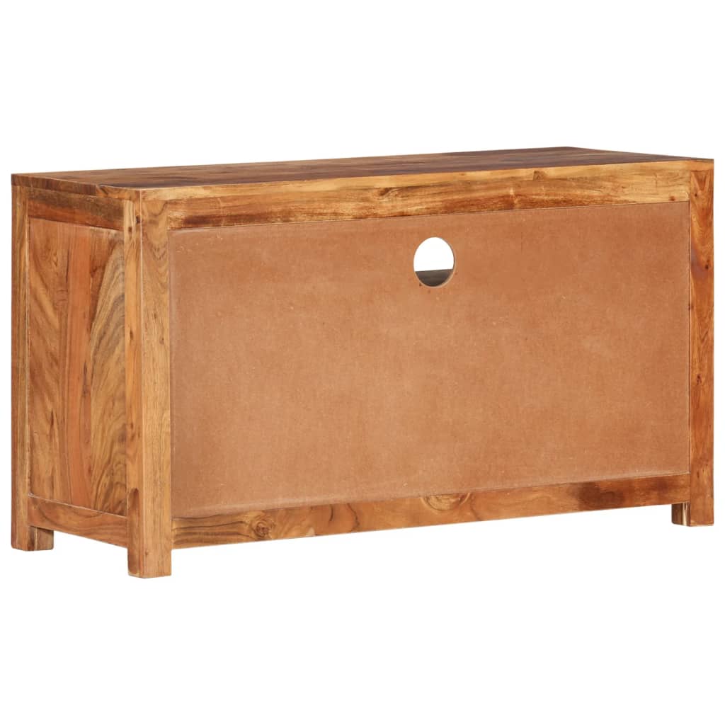 Tv-bänk 90x34,5x50 cm massivt akaciaträ