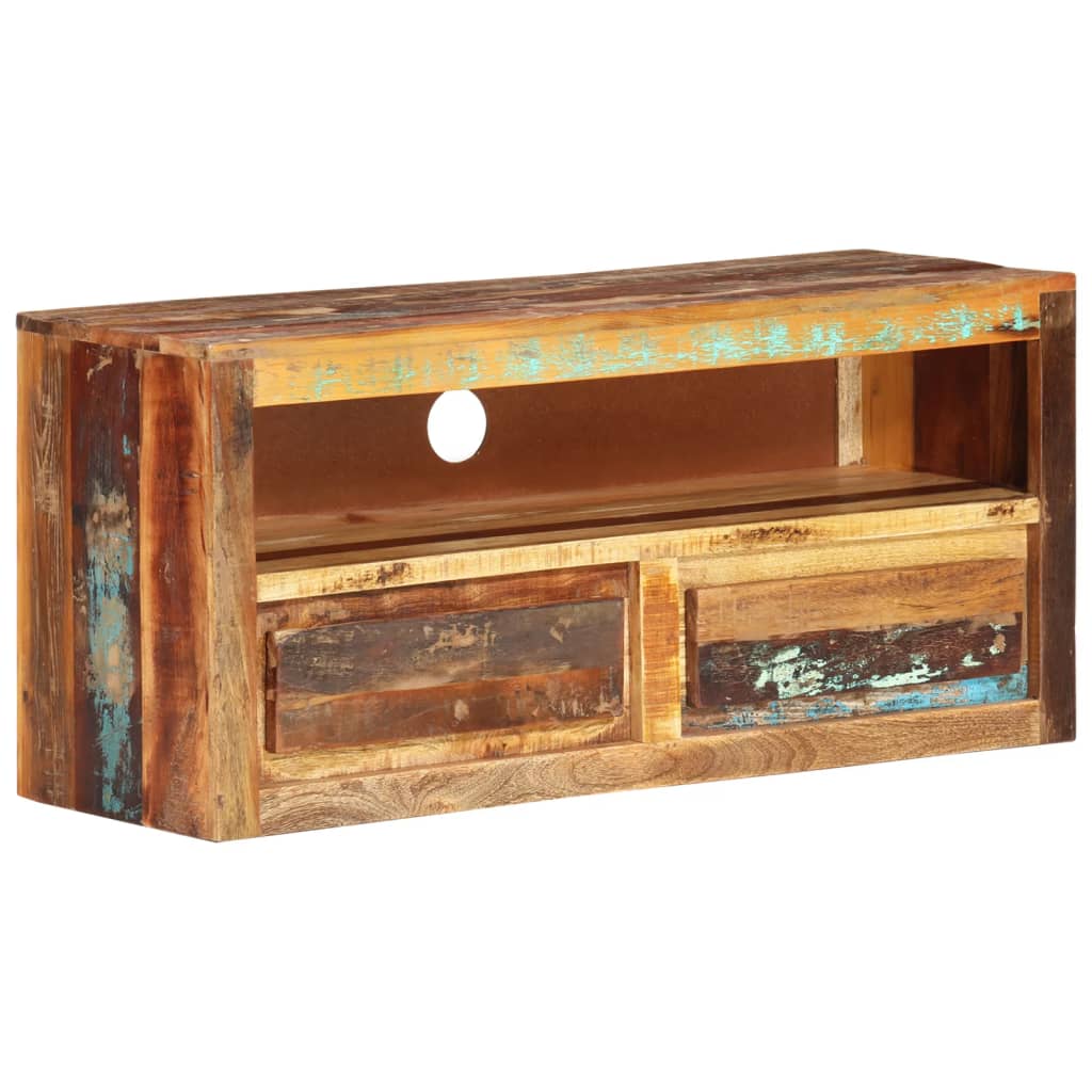 Tv-bänk 88x30x40 cm massivt återvunnet trä