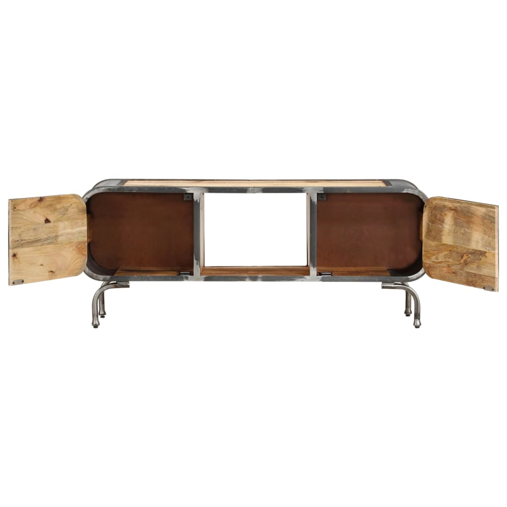 Tv-bänk 110x30x42 cm massivt mangoträ