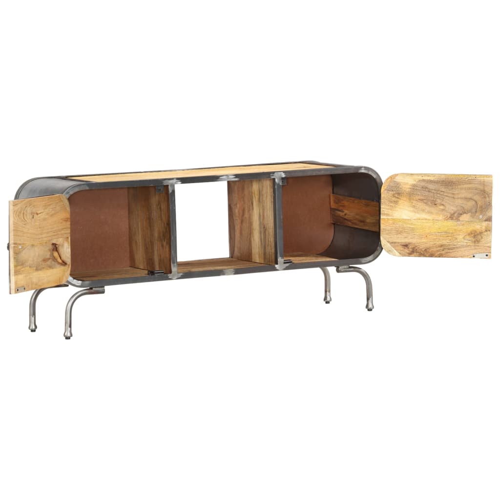 Tv-bänk 110x30x42 cm massivt mangoträ