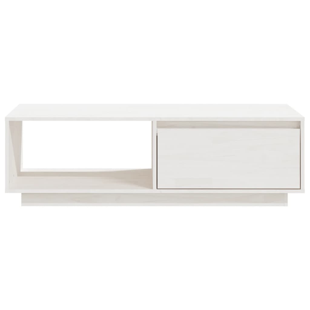 Soffbord Vit 110x50x33,5 cm massiv furu