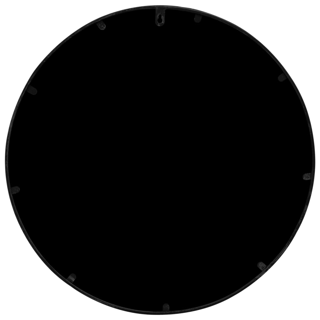 Väggspegel Svart 60x2,5 cm rund järn
