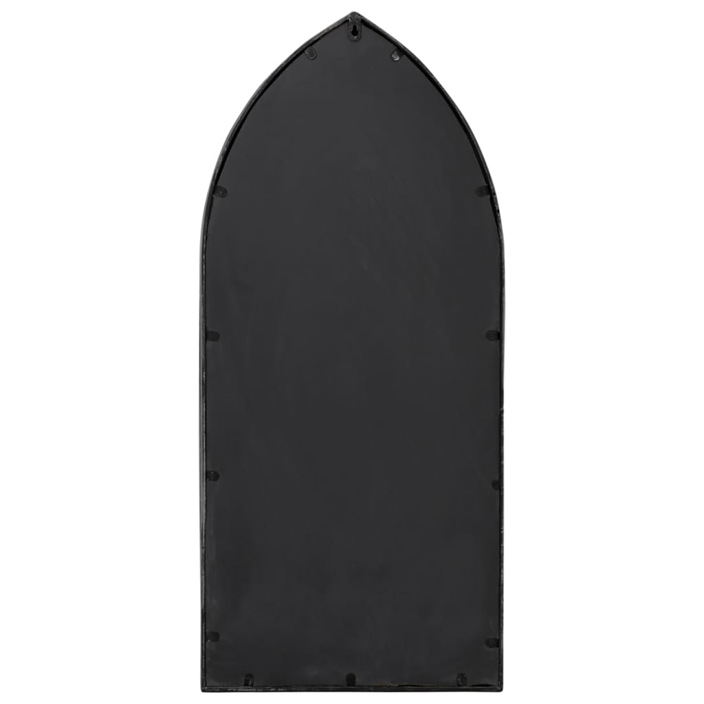 Väggspegel Svart 100x45 cm järn
