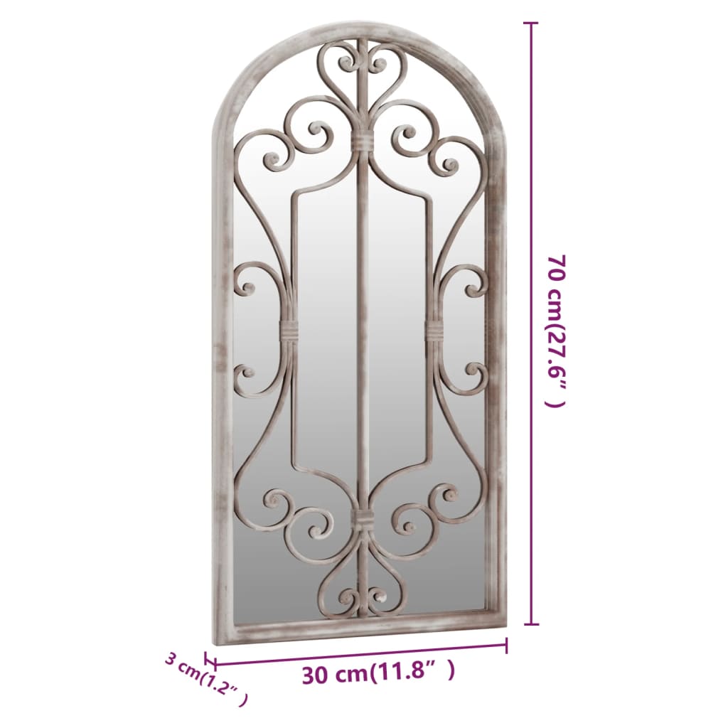 Väggspegel sandfärgad 70x30 cm järn för inomhusbruk