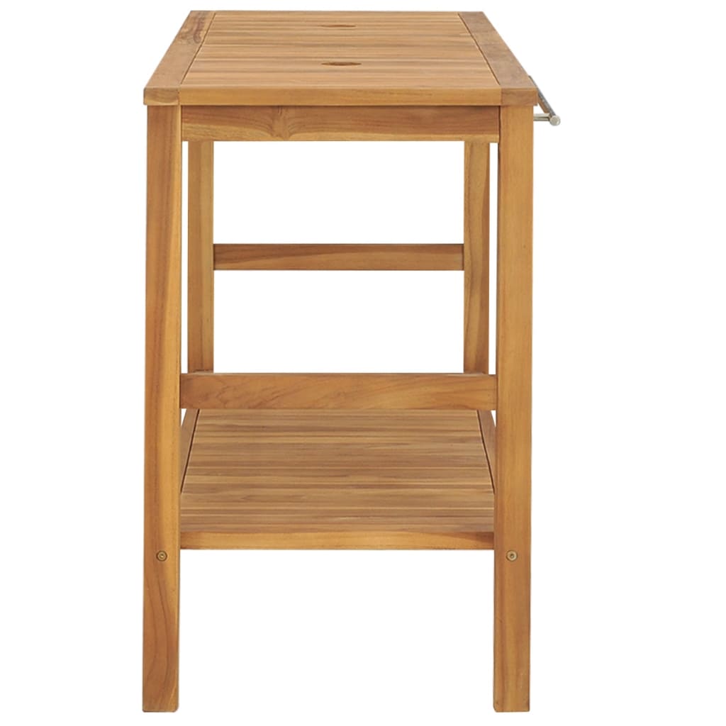 Badrumsunderskåp massiv teak 132x45x75 cm