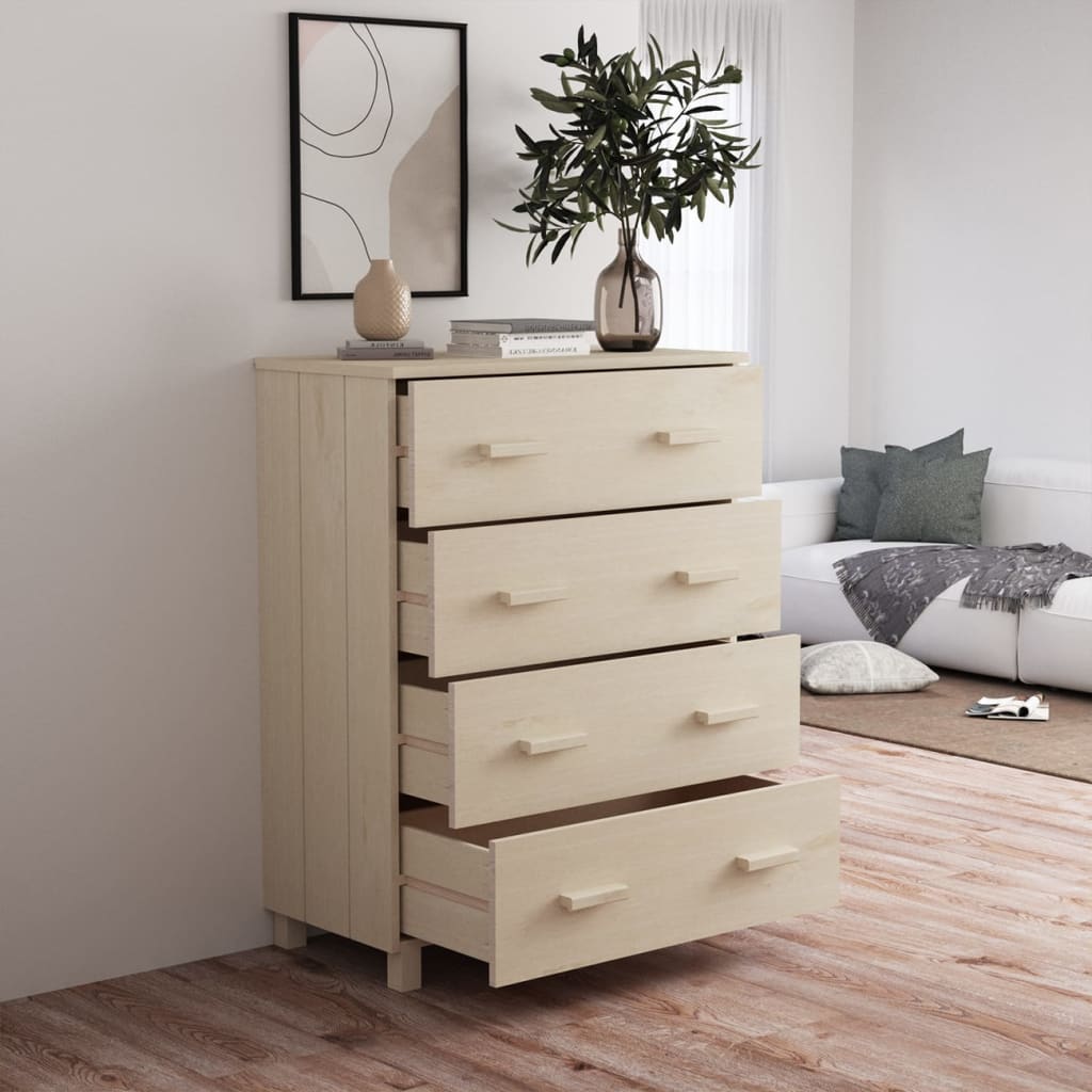 Byrå Honungsbrun HAMAR Honungsbrun 79x40x103,5 cm massiv furu