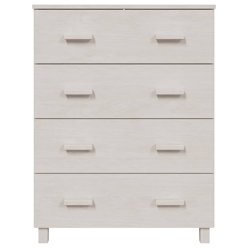 Byrå Vit HAMAR Vit 79x40x103,5 cm massiv furu