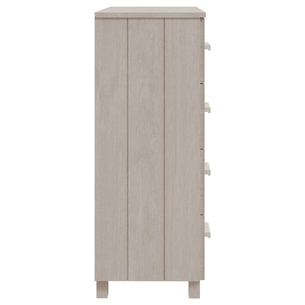 Byrå Vit HAMAR Vit 79x40x103,5 cm massiv furu