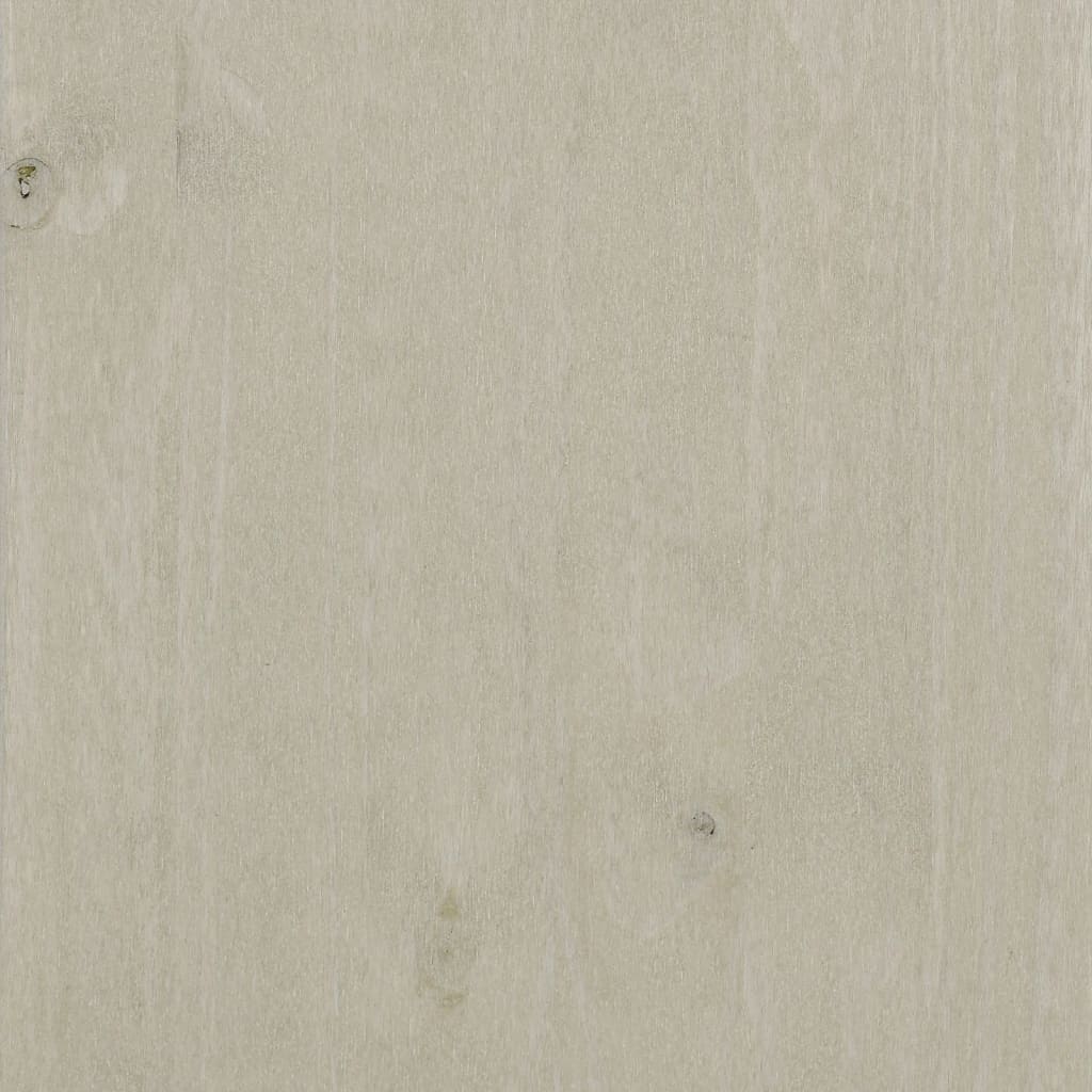 Byrå Vit HAMAR Vit 79x40x103,5 cm massiv furu