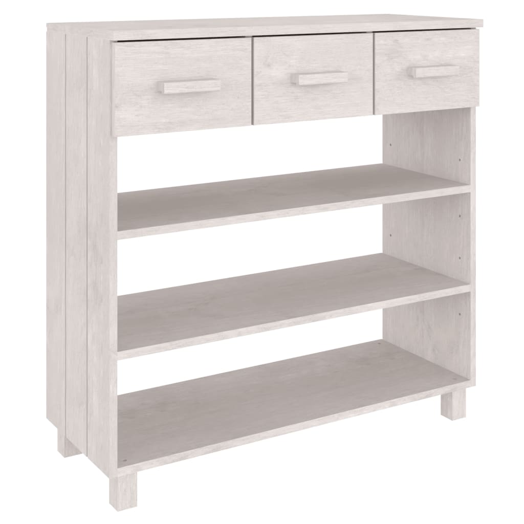 Avlastningsbord Konsollbord Vit HAMAR 90x35x90 cm massiv furu