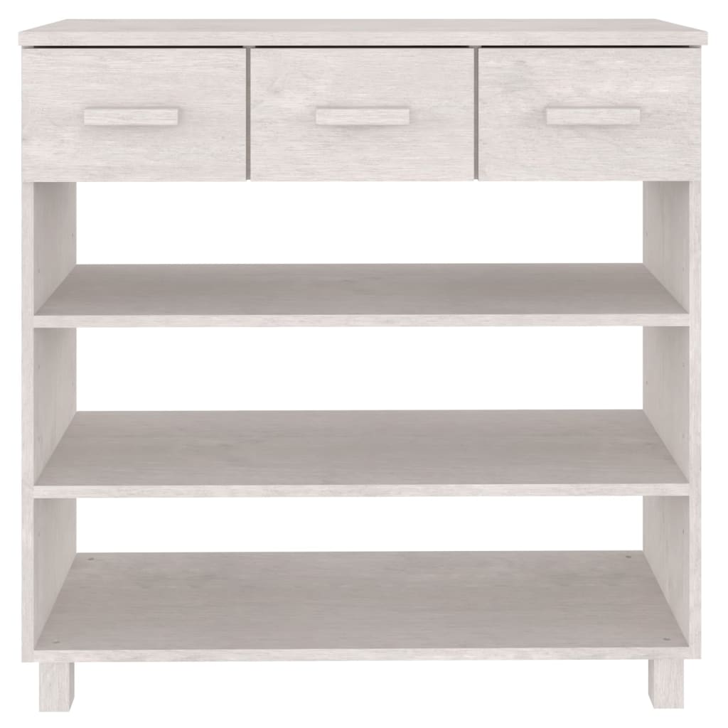 Avlastningsbord Konsollbord Vit HAMAR 90x35x90 cm massiv furu