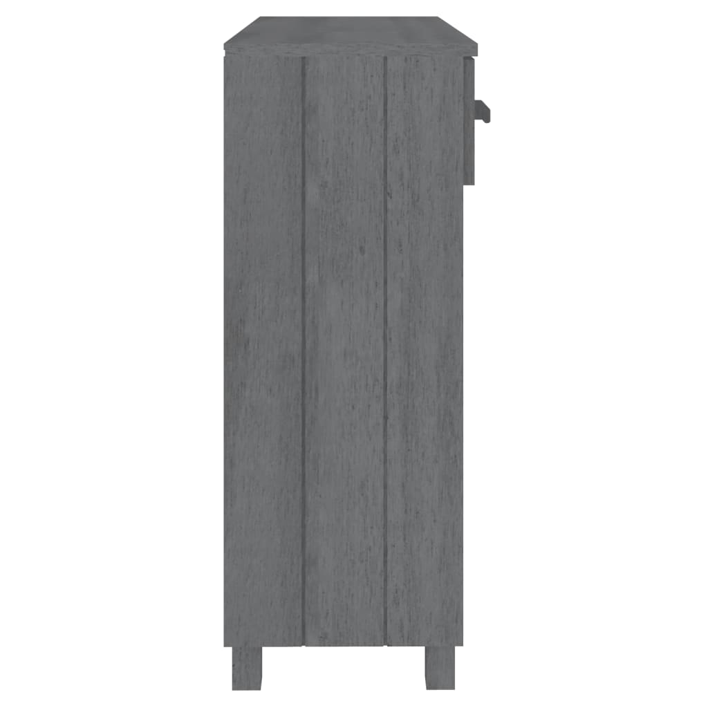 Avlastningsbord Konsollbord Trä HAMAR mörkgrå 90x35x90 cm massiv furu