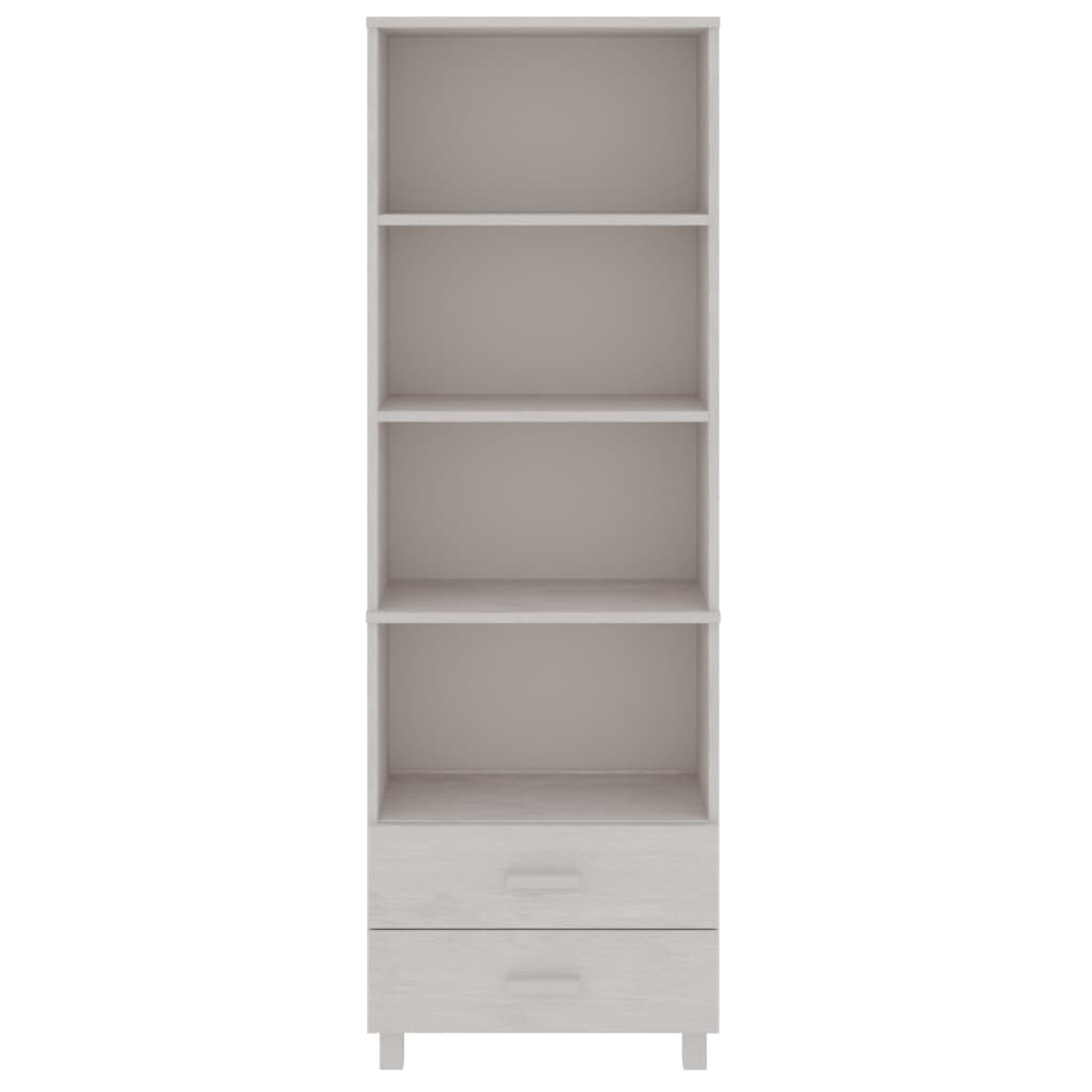 Skåp Vit HAMAR Vit 60x35x180 cm massiv furu