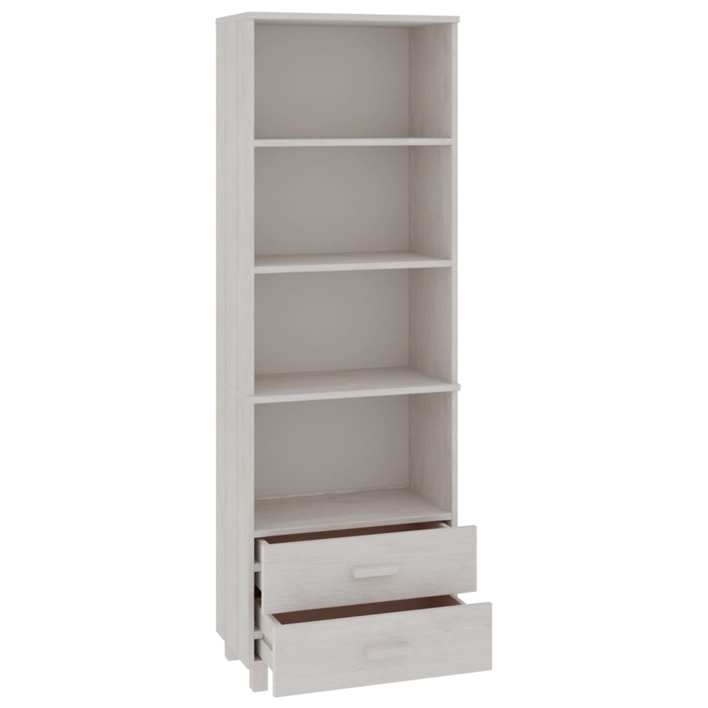 Skåp Vit HAMAR Vit 60x35x180 cm massiv furu