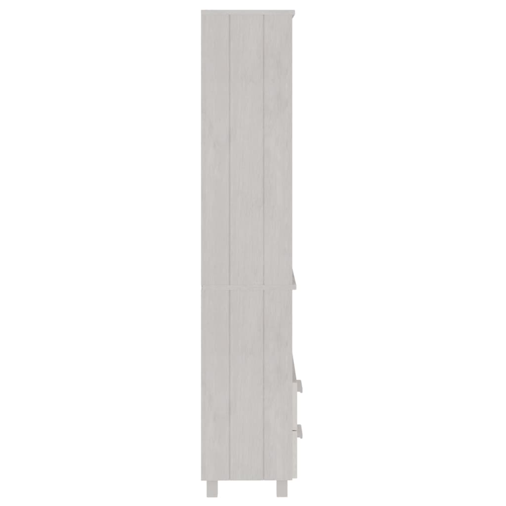 Skåp Vit HAMAR Vit 60x35x180 cm massiv furu
