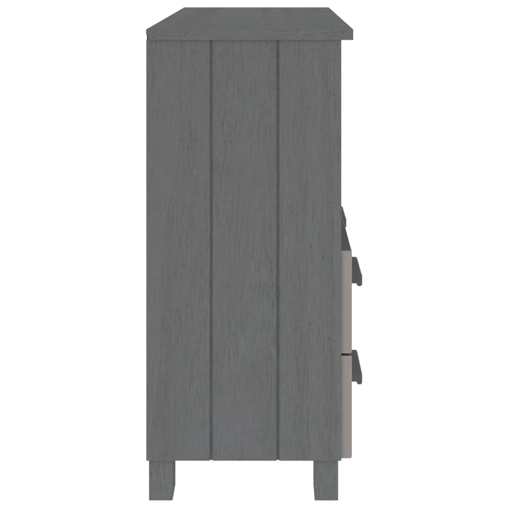 Byrå Grå HAMAR mörkgrå 85x35x80 cm massiv furu