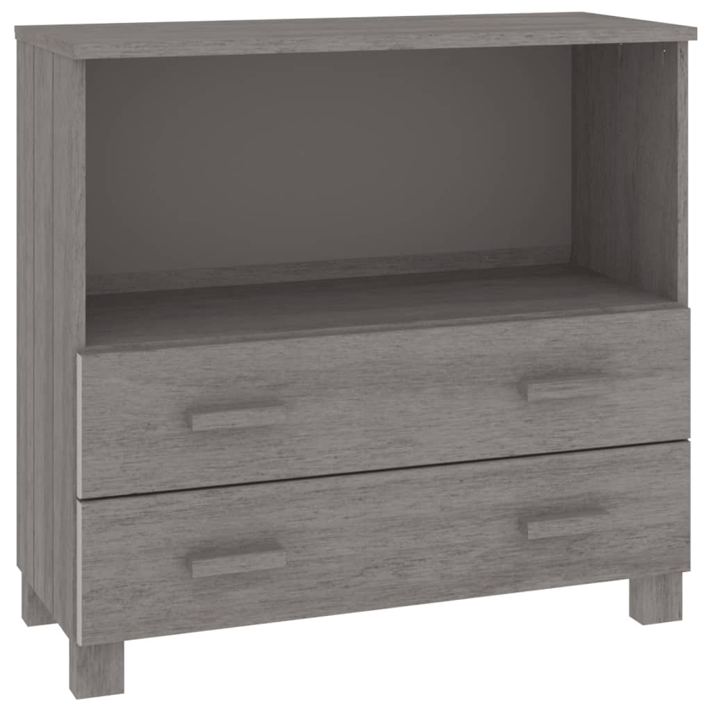 Byrå Grå HAMAR ljusgrå 85x35x80 cm massiv furu