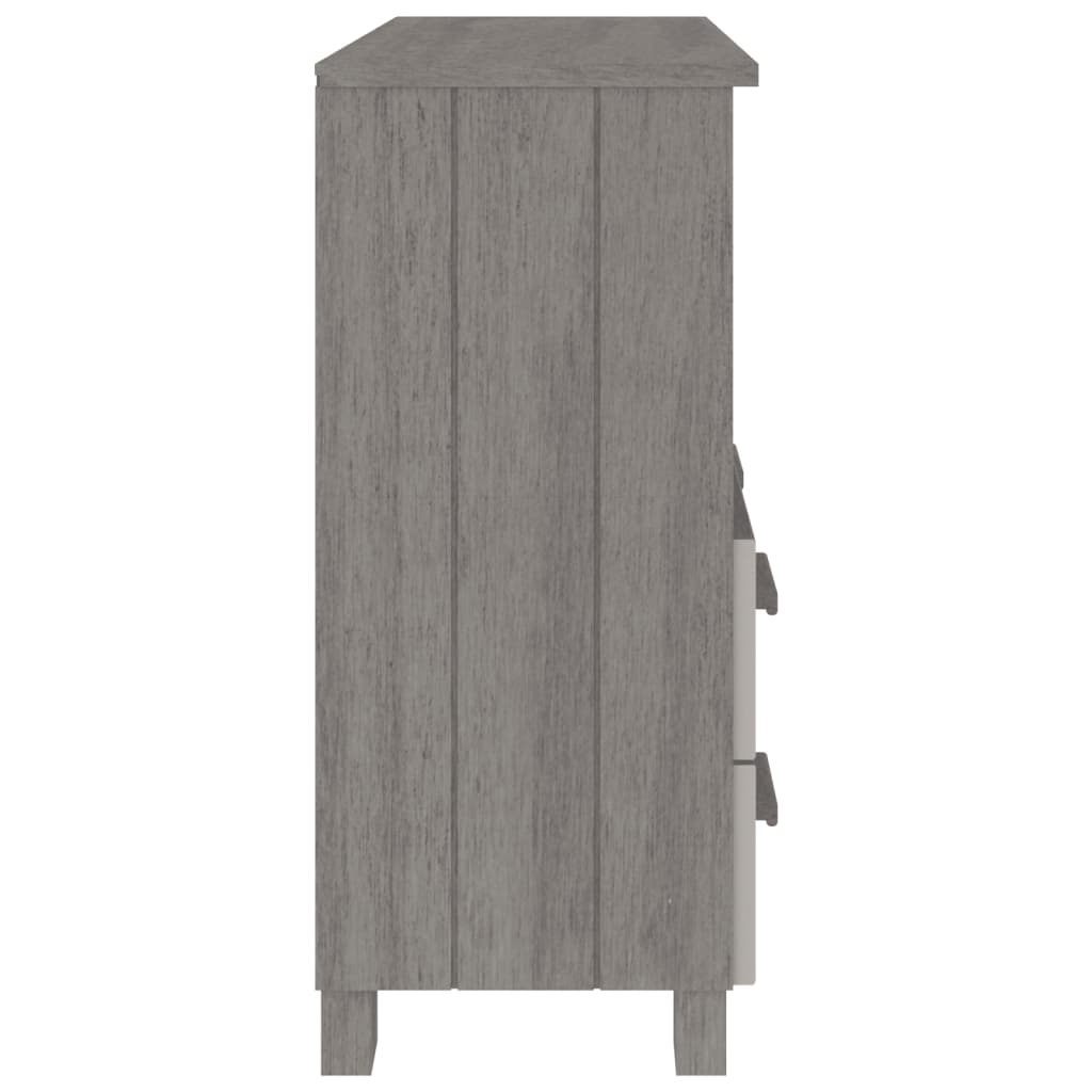 Byrå Grå HAMAR ljusgrå 85x35x80 cm massiv furu