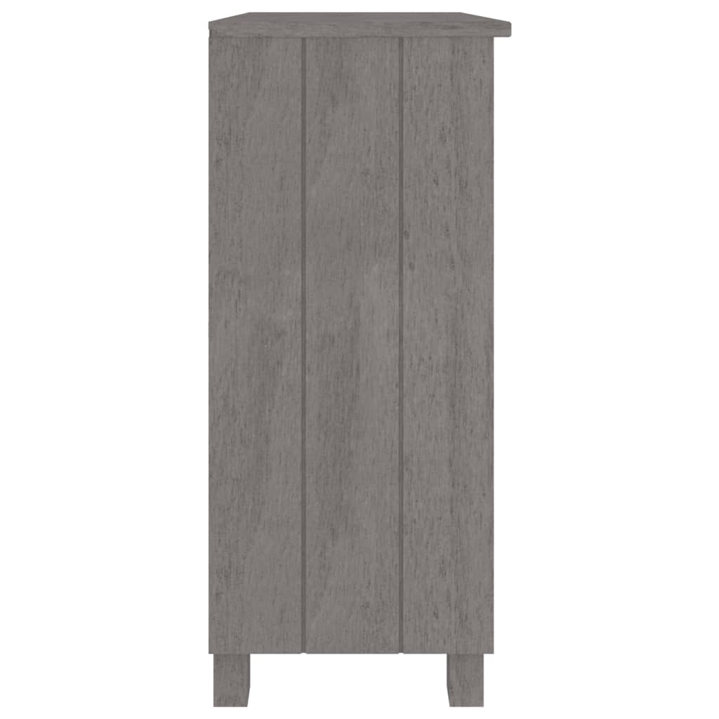Byrå Grå HAMAR ljusgrå 85x35x80 cm massiv furu