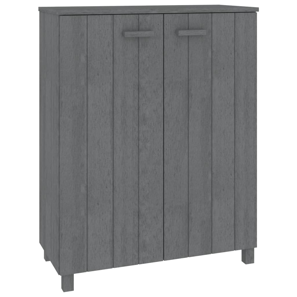 Skoställ Grå Skoskåp HAMAR mörkgrå 85x40x108 cm massiv furu