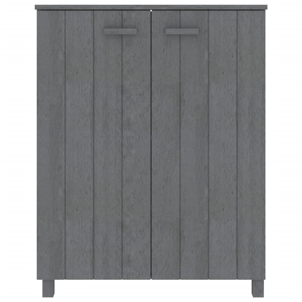 Skoställ Grå Skoskåp HAMAR mörkgrå 85x40x108 cm massiv furu
