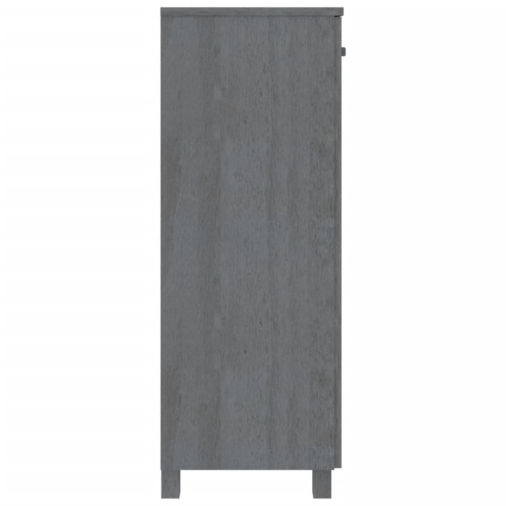 Skoställ Grå Skoskåp HAMAR mörkgrå 85x40x108 cm massiv furu