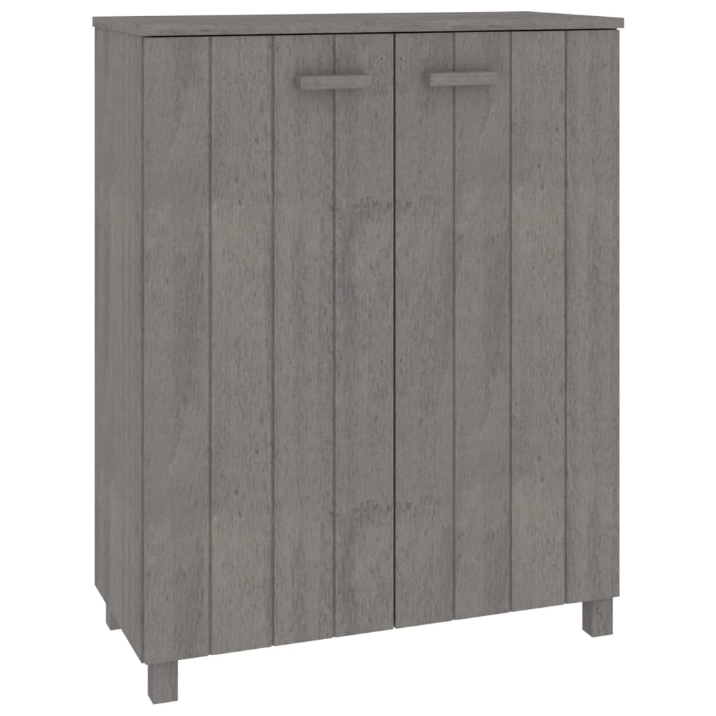 Skoställ Grå Skoskåp HAMAR ljusgrå 85x40x108 cm massiv furu